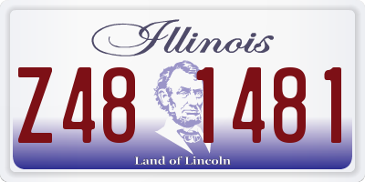 IL license plate Z481481