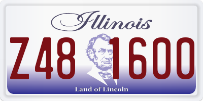 IL license plate Z481600