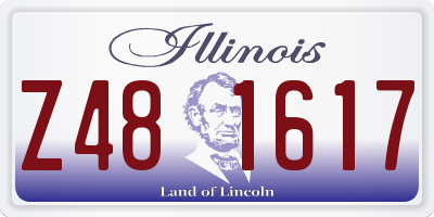 IL license plate Z481617