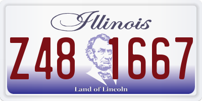 IL license plate Z481667