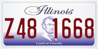 IL license plate Z481668