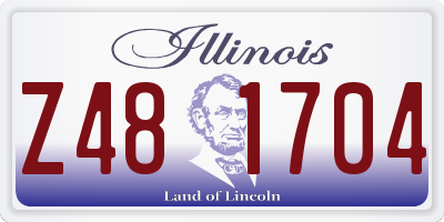 IL license plate Z481704