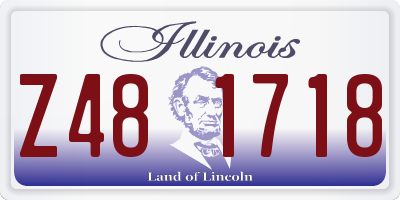 IL license plate Z481718