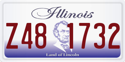 IL license plate Z481732