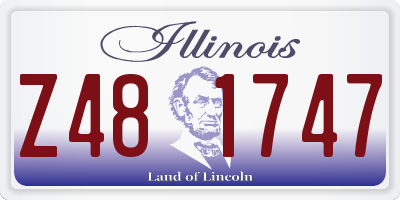 IL license plate Z481747
