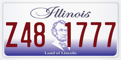 IL license plate Z481777