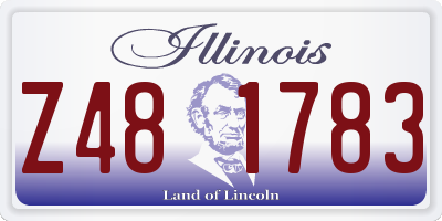 IL license plate Z481783