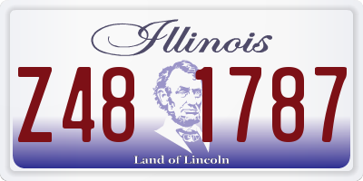 IL license plate Z481787