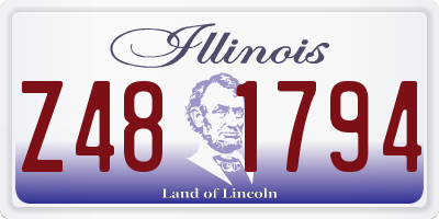 IL license plate Z481794