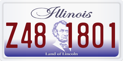 IL license plate Z481801