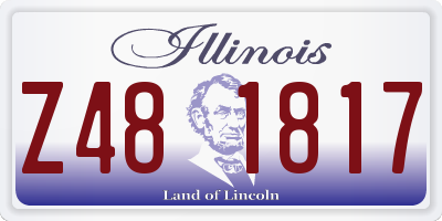 IL license plate Z481817