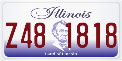 IL license plate Z481818