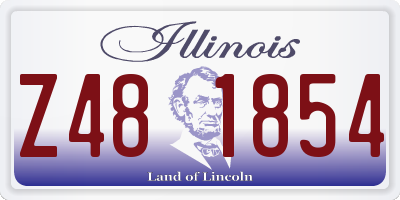 IL license plate Z481854