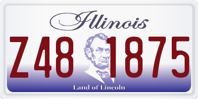 IL license plate Z481875