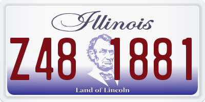 IL license plate Z481881