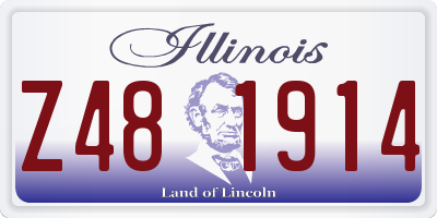 IL license plate Z481914