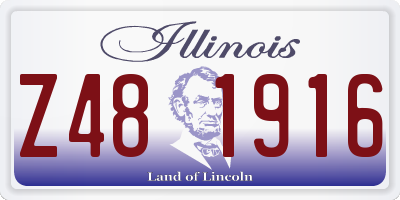 IL license plate Z481916