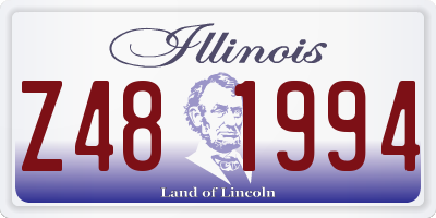 IL license plate Z481994