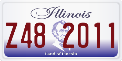 IL license plate Z482011