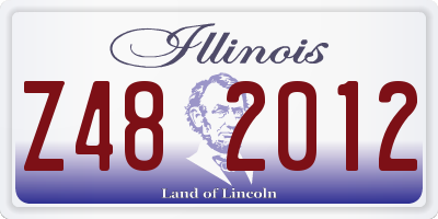 IL license plate Z482012