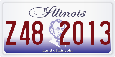 IL license plate Z482013