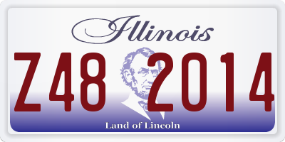 IL license plate Z482014