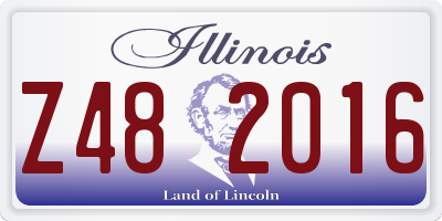 IL license plate Z482016
