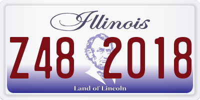 IL license plate Z482018