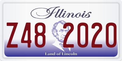 IL license plate Z482020