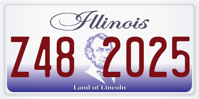 IL license plate Z482025