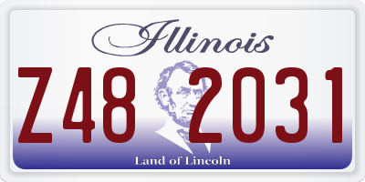 IL license plate Z482031