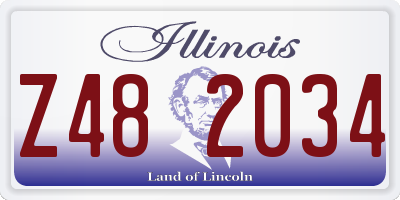 IL license plate Z482034
