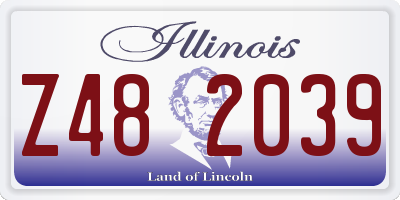 IL license plate Z482039