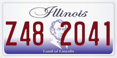 IL license plate Z482041