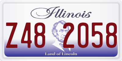 IL license plate Z482058