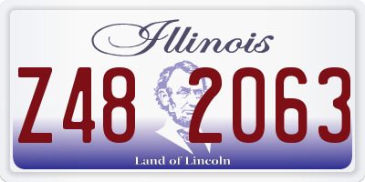 IL license plate Z482063