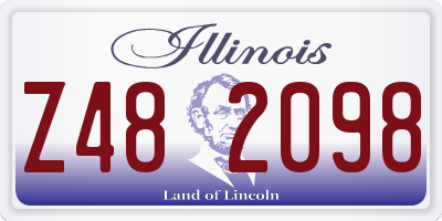 IL license plate Z482098