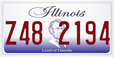 IL license plate Z482194