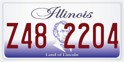 IL license plate Z482204