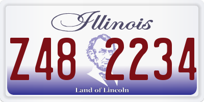 IL license plate Z482234