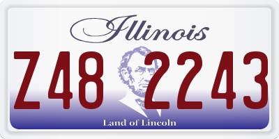 IL license plate Z482243