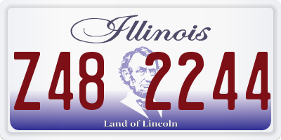 IL license plate Z482244