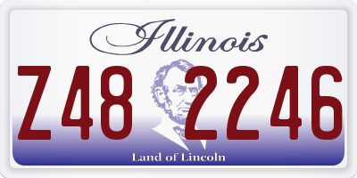 IL license plate Z482246
