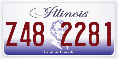 IL license plate Z482281