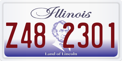 IL license plate Z482301