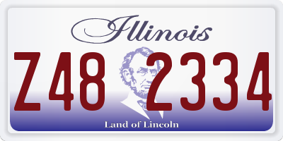 IL license plate Z482334