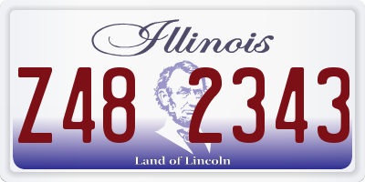 IL license plate Z482343