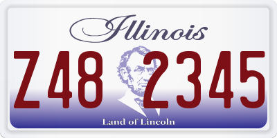 IL license plate Z482345