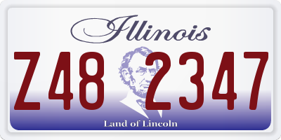 IL license plate Z482347