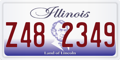 IL license plate Z482349
